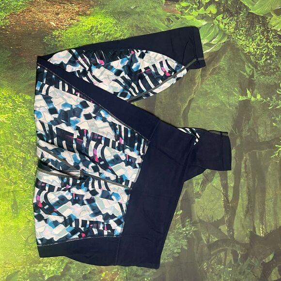 Athleta Navy Patterned Leggings Athletic Yoga Pants Size Small Womens - Picture 5 of 6